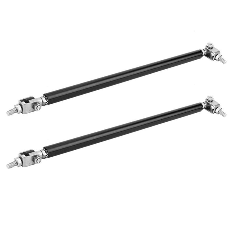 HERIS 2pcs Adjustable Black 7.87"-13" Front Lip Strut Rod Bumper Splitter Universal Tie Support Bars