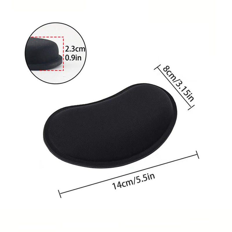 Wrist Rest for Mouse, Ergonomic Memory Foam Wrist Cushion Support Pad, Mouse Wrist Pad with Non-Slip Base for Typing Pain Relief, Office, Home, Gaming, Computer, Black