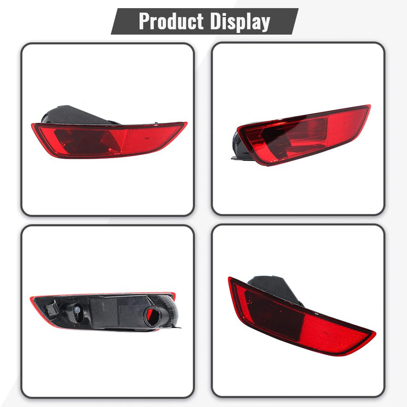 Rear Bumper Reflector Light Lamp Without Bulbs Fit for 2008 2009 2010 2011 2012 2013 Volvo XC60, Stop Indicator Trim Reflector W/O Bulbs Replace for 30763322 (Left Driver Side) Left Driver Side
