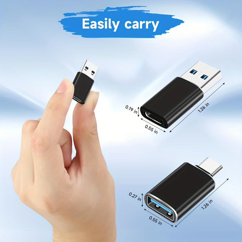 SheraF 4 Pack USB to USB C OTG Adapter, 2Pack Type C Female to A Male Charger Converter 2Pack USB C Male to USB 3.0 Female Adapter Thunderbolt 4 Converter iWatch 8 9,15 14 13 Pro Max
