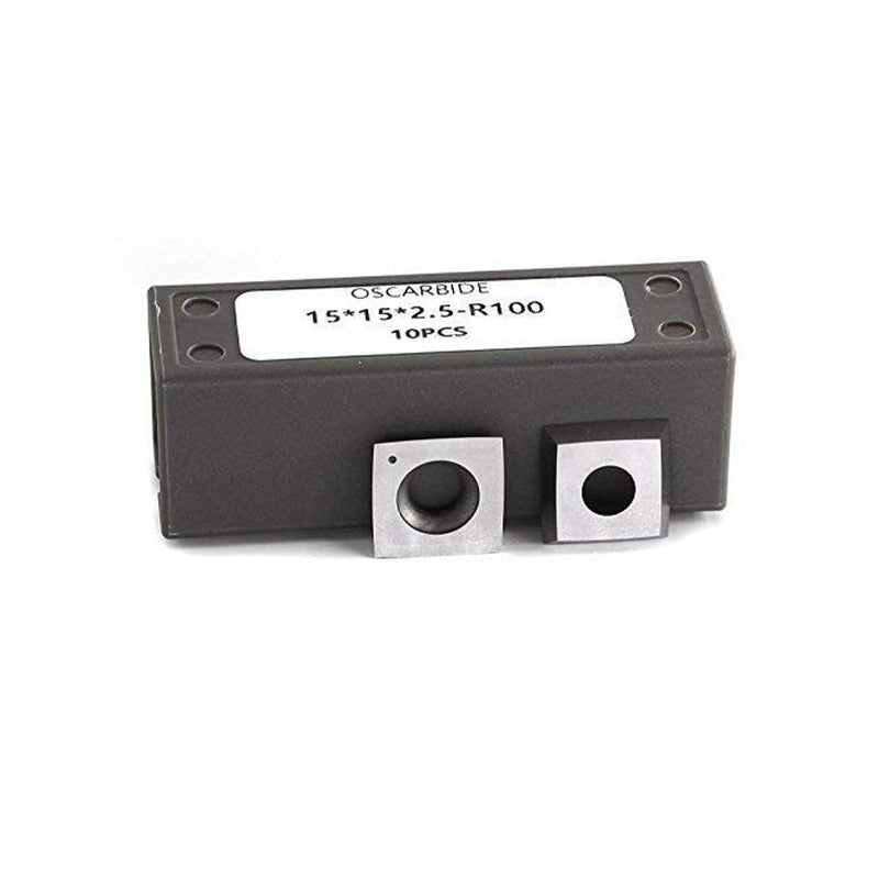 15x15x2.5mm OSCARBIDE Square Carbide Inserts R100, 10pcs for Planer Head | turning tools | Reduces tear-out | Smooth finish | Long life | High precision | Consistent cut | Wear-resistant