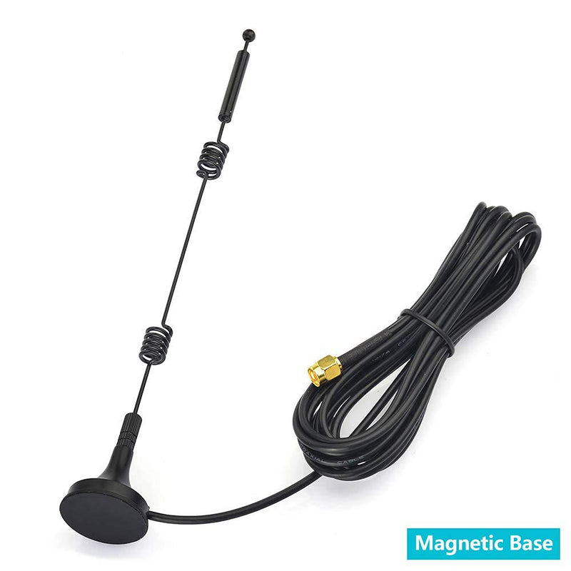 Bingfu Dual Band WiFi 2.4GHz 5GHz 5.8GHz 9dBi Magnetic Base SMA Male Antenna (2-Pack) for Wireless Vedio Security Camera Surveillance Recorder Truck Trailer Rear View Backup Camera Reversing Monitor 2-Pack [SMA] Male Antenna