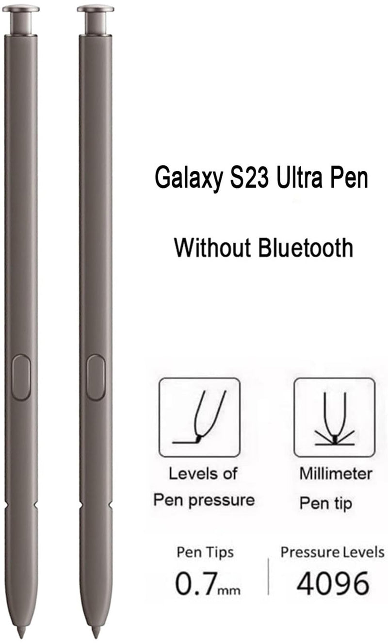 2 Pcs Galaxy S24 Ultra Pen Replacement for Samsung Galaxy S24 Ultra 5G Touch Stylus Pen, Galaxy S24 S Pen Without Bluetooth Replacement Tips/Nibs (Gray) Gray