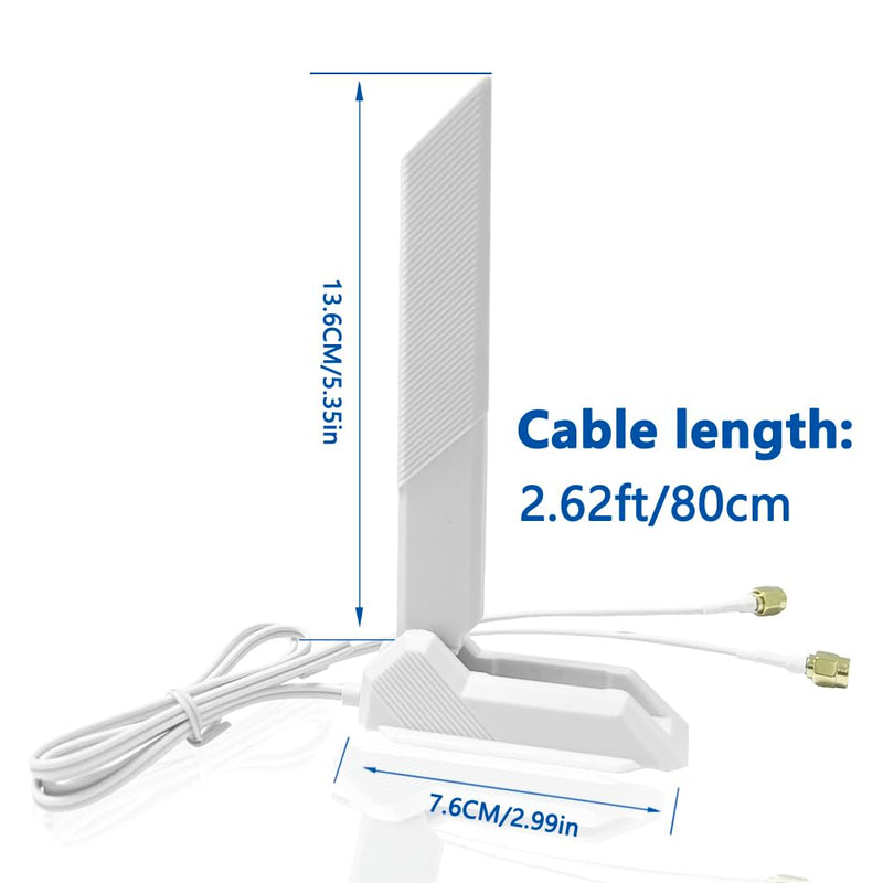 ZAHARA 2.4/5.8/6GHz RP-SMA Tri Band WiFi 6E Antenna for ASUS ROG Strix B550-F Gaming WiFi II/Prime B550-PLUS/ROG Strix B550-A B450-F B650-A B650E-F Z690-F Z790-F Z790-A Z690-A Z790-E Z790-I Z690-E