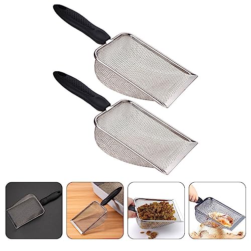 Kichvoe 2pcs Beach Shovel Outdoor Shovel Tool Mesh Cleaning Food Cooking Sand Scoop Convenient Lightweight Tool Beach Spade Mesh Funny
