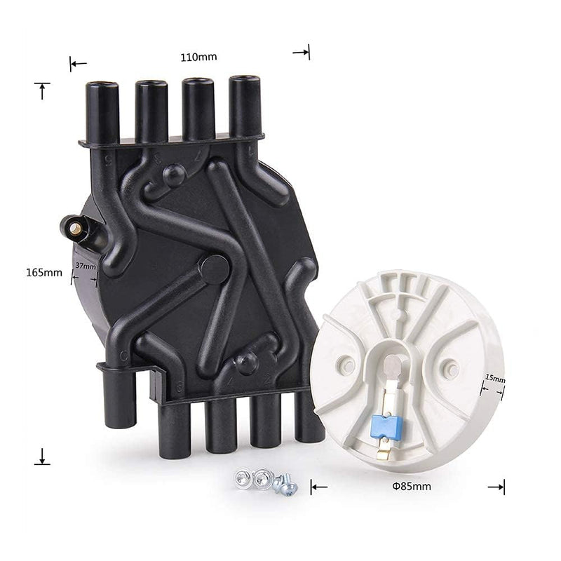 big-autoparts Ignition Distributor Set Brass Terminals Distributor Cap and Rotor Kit compatible with Chevrolet GMC Cadillac Vortec V8 5.0l 5.7l 7.4l Compatible Part Number DR474 DR331