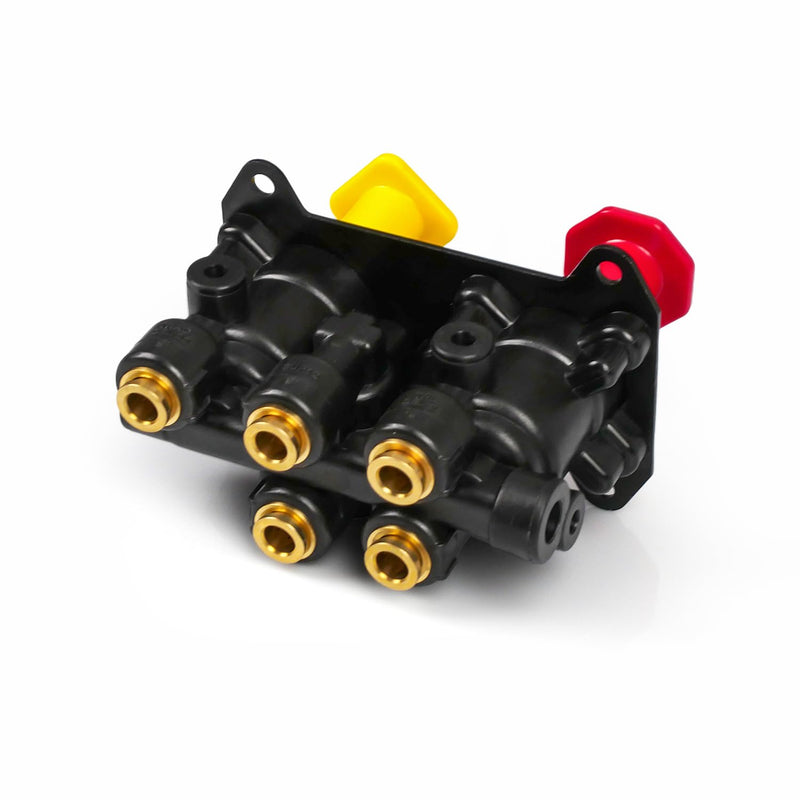 MV-3 Dash Control Brake Valve 800257 Trailer Parking Brake Valve w/3/8in. quick connect 0.28" Mount Hole for Peterbilt Kenworth Volvo and Western Star International Semi Truck Accessories MV-3 Brake Valve
