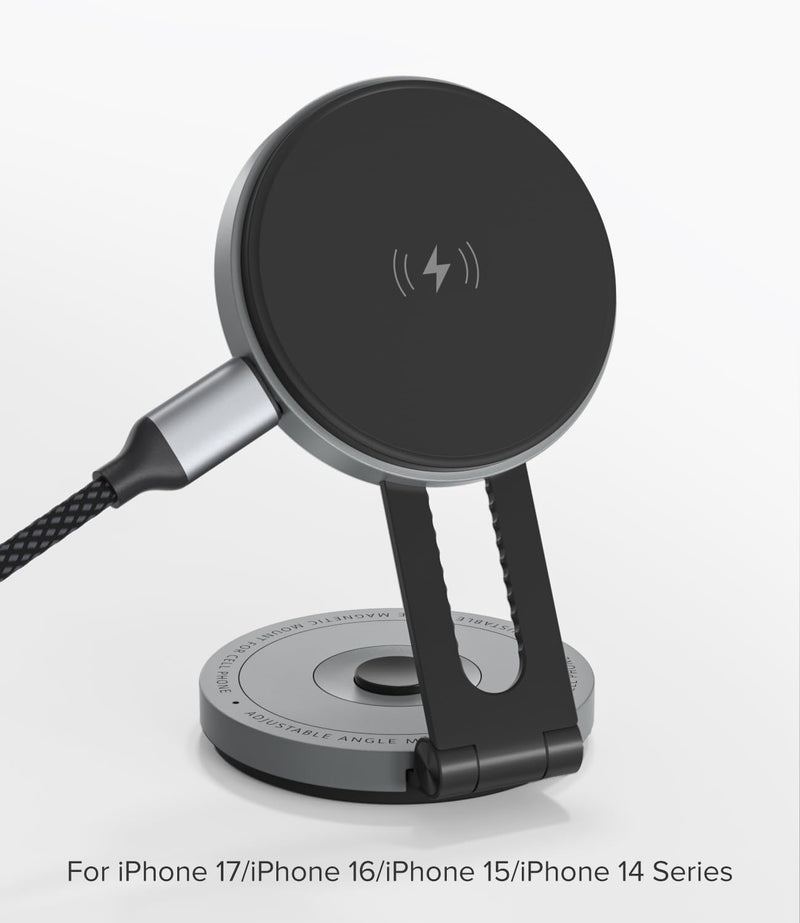 ZIKE MagSafe Car Mount Charger, Qi2 Certified 15W Magnetic Charger | Tesla Model 3/Y, 360° adjustable Car Phone Holder, Wireless Charging Station for iPhone 17/16/15/14