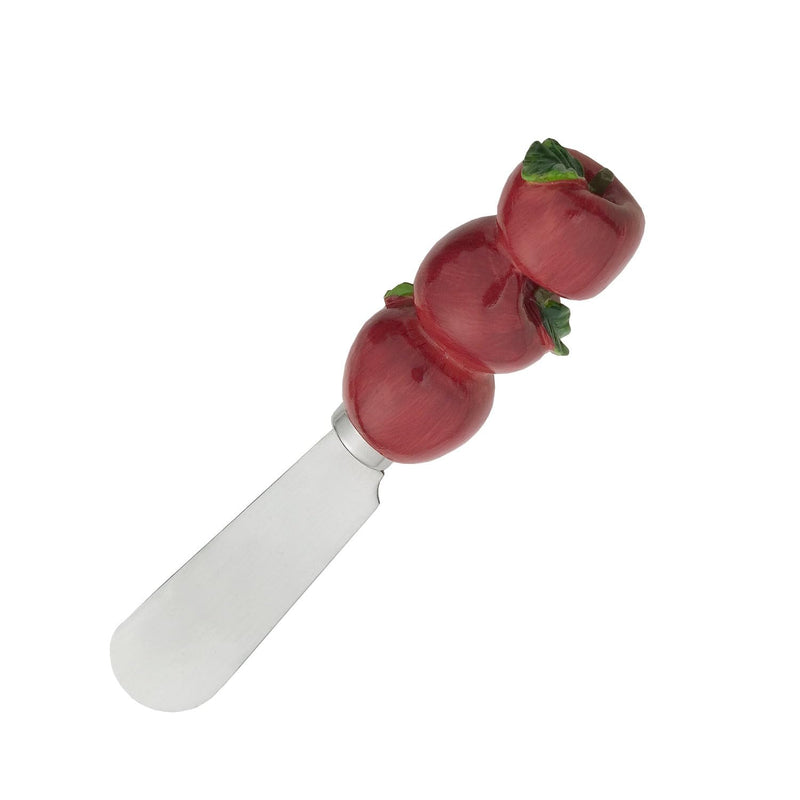 Supreme Housewares Apple Cheese Spreaders, Hand-Painted Resin Handles with Stainless Steel Blades for Spreading Cream Cheese, Butter, Jam, or Sandwich, Set of 4
