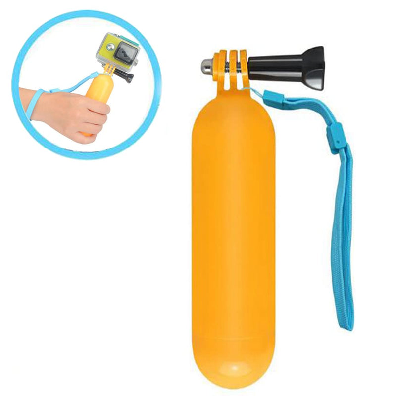 Floating Hand Grip Floaty Handheld Monopod for GoPro Hero 6/5/ 5 Session/ 4 Session/ 4/3+/ 3/2/1, SJ4000/SJ5000, with Long Handle Screw and Wrist Strap