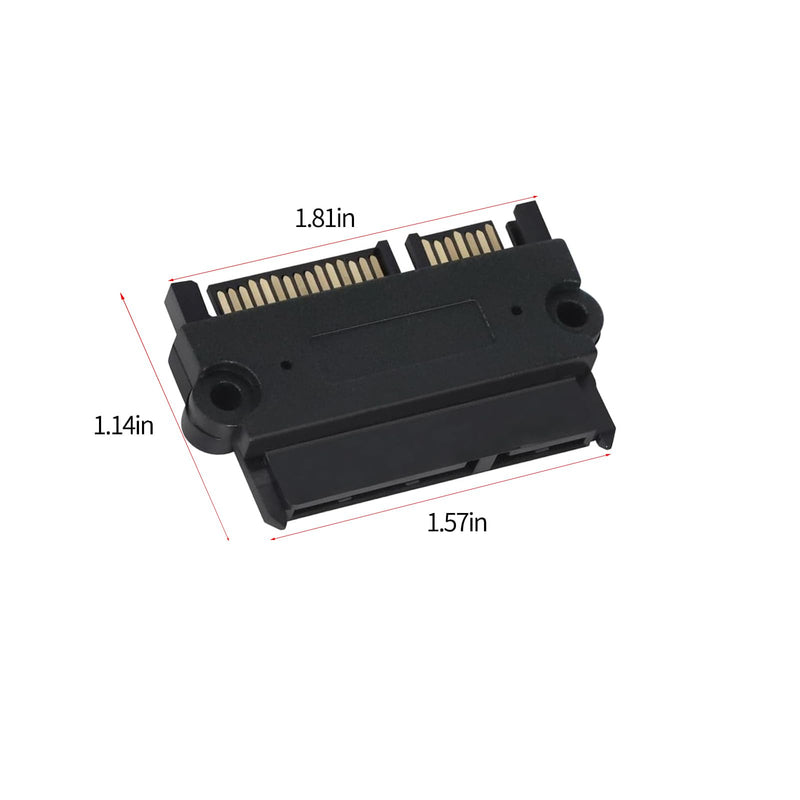 2 Pack SATA to SATA HDD Adapter, 22 Pin (7+15) Male to 22 pin Female Extender for 2.5” HDD, Sata Converter Adapter，Connector Slimline Adapter