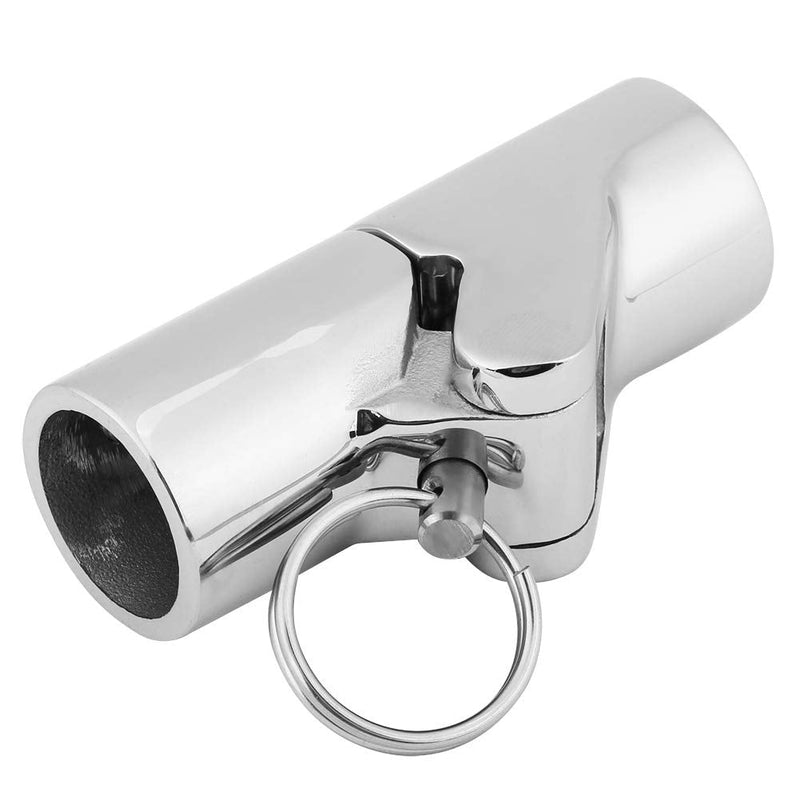 Acouto Boat Rail Stainless Steel Boat Railing Connector Fittings Folding Swivel Coupling Tube Pipe Connector Tube Hinge Tops for Boat Marine Yacht(25mm)