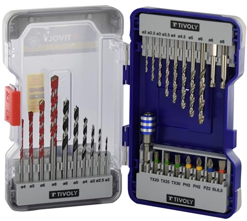 Special Metal/Concrete/Wood Drilling & Screwdriving Set - Quick Change Screwdriver Bit Holder 28pcs