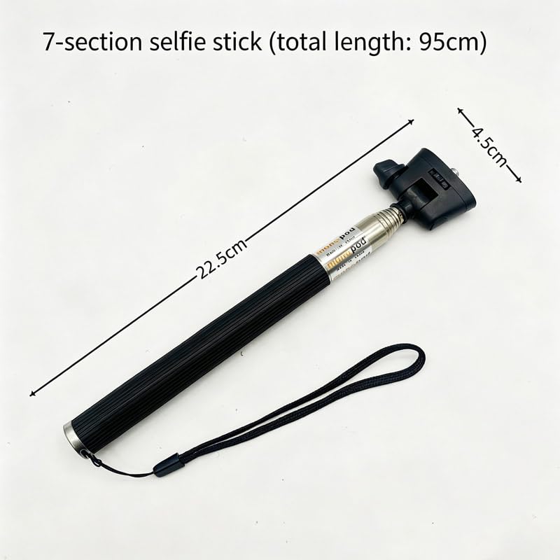 Extendable Selfie Stick for Action Camera | Waterproof, Handheld, Camera Bracket, Portable Travel Accessory