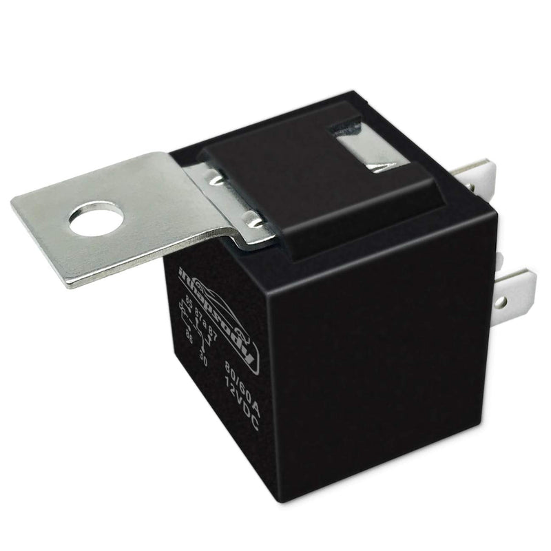 irhapsody 80/60Amp 12v 5-pin Relay Kit, spdt 12-Volt Automotive Relay with Heavy-Duty Pigtail, 6-Pack 6-pack of relay