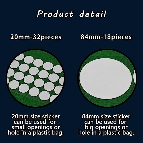 Mushroom Growing Supplies 0.25 μm - 64Pcs 20mm & 18Pcs 84mm Filter Filter Disc Mushroom,Membrane Filter Sticker, Mycology Supplies,Applied Under Wide Mouth Jar Lid for Mushroom Cultivation 20mm-64pcs&84mm-18pcs