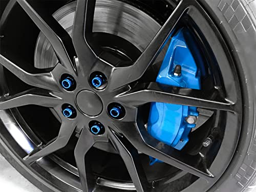 Gunmetal 20 PCS M12x1.5 Lug Nuts Short 50mm Tuner Open End Aluminum Wheels Rims Cap WN01 GUNMETAL