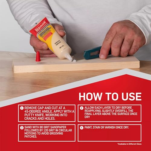 Tinted Wood Filler - Red Oak, 90 ml