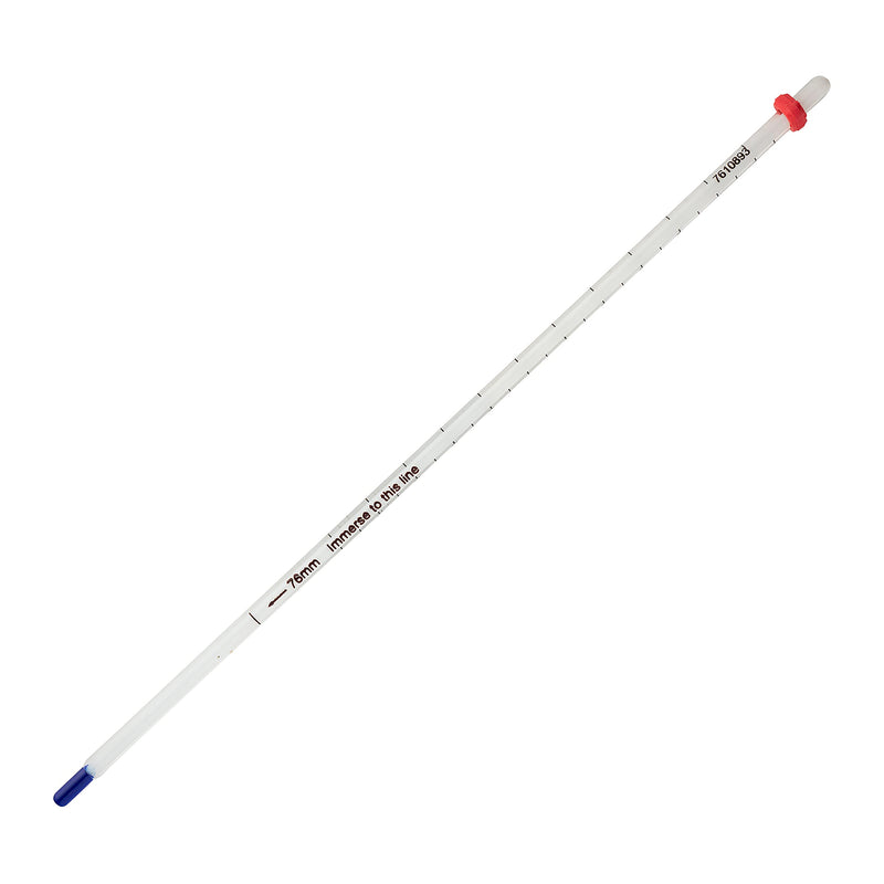 SP Scienceware H-B DURAC Plus Immersion Organic Liquid-In-Glass Cooking Thermometer - Precise Lab & Kitchen Thermometer for Liquids - 0 to 230F Range, Blue Spirit Liquid Partial Immersion 0 to 230 degree F Range, Blue Spirit Liquid