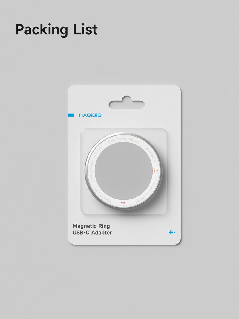 Hagibis USB-C Adapter, Dual-Sided Magnetic Ring Female to Female USB Typ-C Converter, 240W Fast Charging 80Gbps 8K Adapter for iPhone 17/16/15 Pro Max, iPad, Tablet, Android (USB4 V2.0 Solid Version) USB4 V2.0 Solid Version