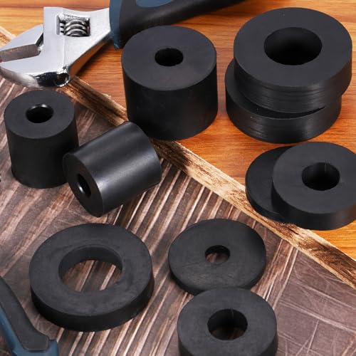 uxcell 8Pcs 1-5/8" OD x 1/2" ID x 1-1/8" Thick Round Rubber Washers Flat Rubber Spacer Bushing for Home Appliances Cars Boat Accessories 1-5/8" OD x 1/2" ID x 1-1/8" Thickness 8