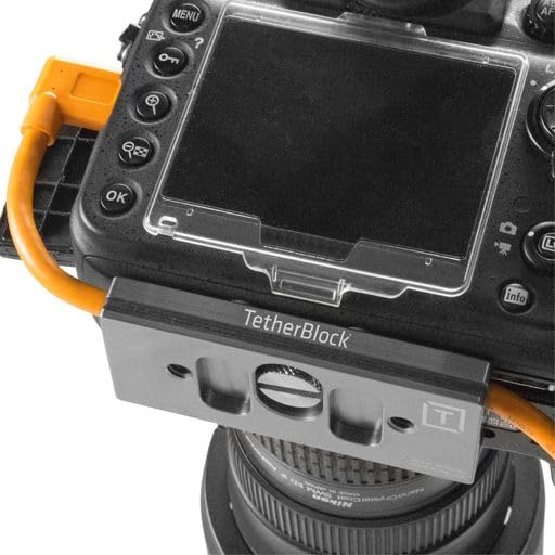 Tether Tools TetherBlock Arca Graphite - Cable Connection and Port Protector for Tethered Photography Dark Grey