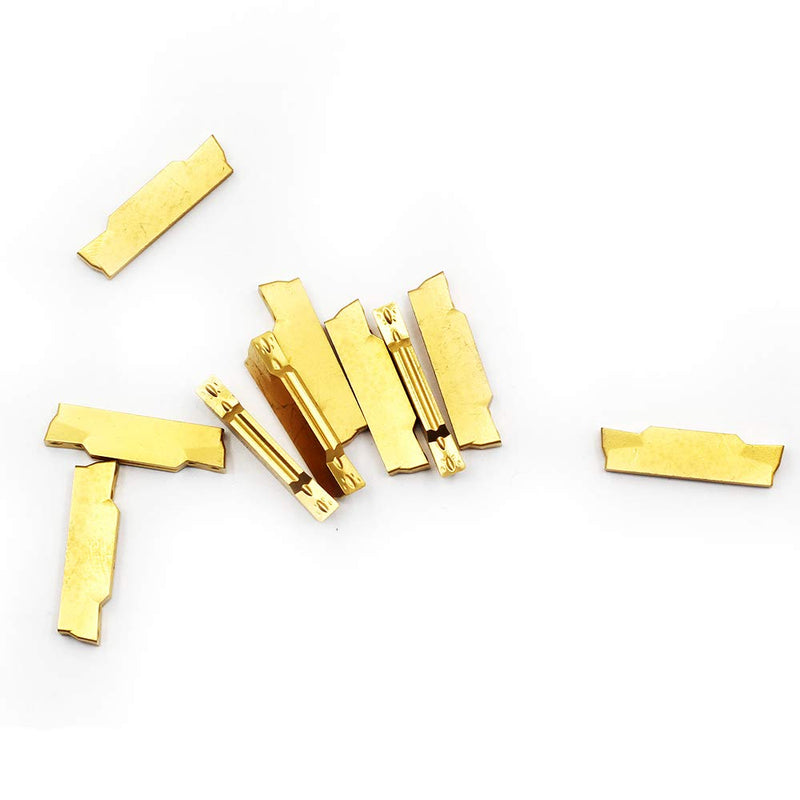 OSCARBIDE Carbide Grooving Inserts MGMN300,Multilayer Coated CNC Carbide Inserts Lathe Inserts Cutters for MGEHR/MGIVR Lathe Grooving Cut-Off Tool,10 Pieces/Set