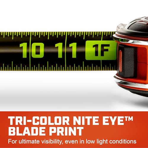 Crescent Lufkin 16' SHOCKFORCE NITE EYE Magnetic Tape | LM1316B-02 SAE 16' Magnetic