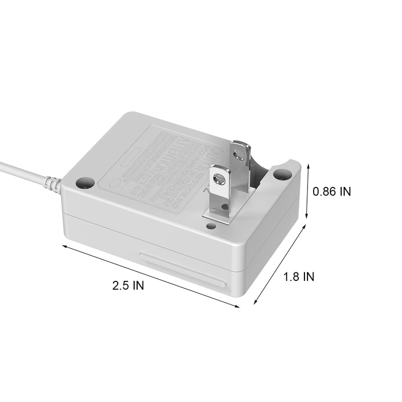 3DS Charger Compatible with Nintendo 3DS/ DSi/DSi XL/ 2DS/ 2DS XL/New 3DS 100-240V Wall Plug Adapter