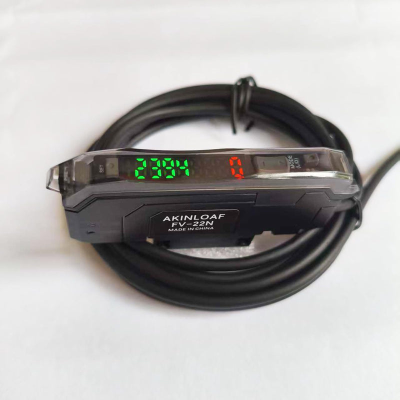 FV-22N Fiber Optic Amplifier, Fiber Optic Sensor Proximity Switch; Long Distance Optical Communication Diffusion Induction Photoelectric sensors; Comes with Instruction Manual Regular FV-22N 1