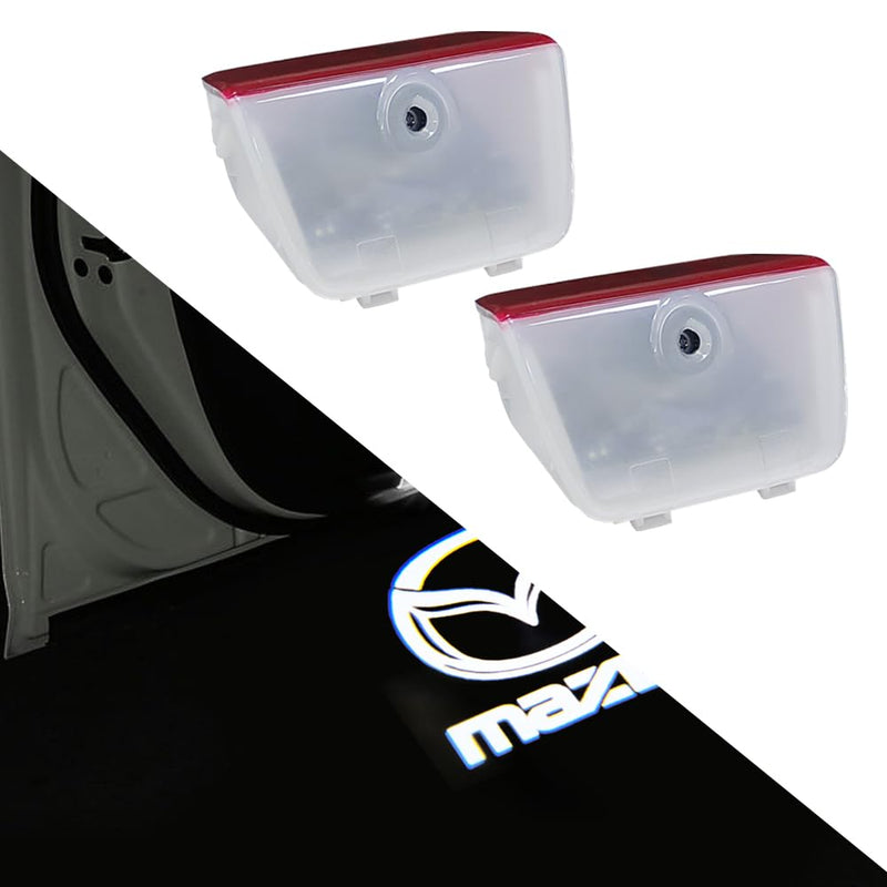 2Pcs Compatible for Mazzda 6 2018-2021 Non-Fading Car Door Logo Projector Lights LED Door Courtesy Welcome Ghost Shadow Light Puddle Lamp (mzda, fit for mazzda 6 2018-2021) mzda