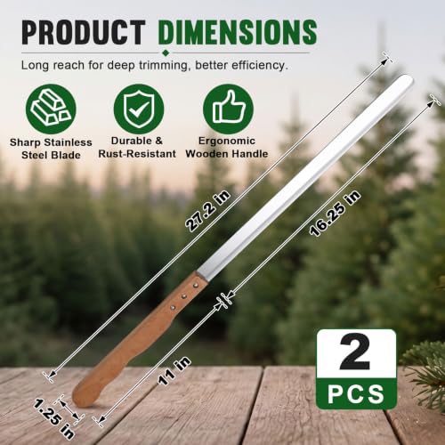 2 Pack Christmas Tree Shearing Knives, Nursery Trimming Shears 2