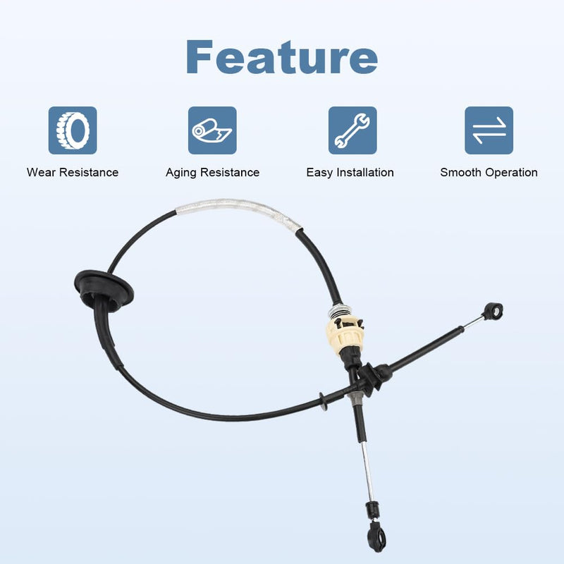 Automatic Transmission Gear Shift Cable Compatible with Ford F-150 F150 2004-2005 4.2L V6 4.6L 5.4L V8 Replacement for 4L3Z-7E395-BA 4L3Z7E395BA Gearshift Control Lever Selctor