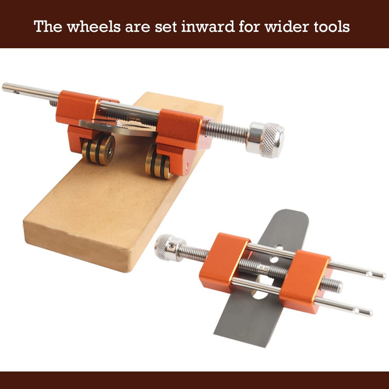 O'SKOOL Honing Guide Sharpening Jig- Sharpening Guide Kit for Chisels and Planes, Sharpener Planer Blade Sharpening, Fits Chisels or Planer Blades 0.15” to 3.5”