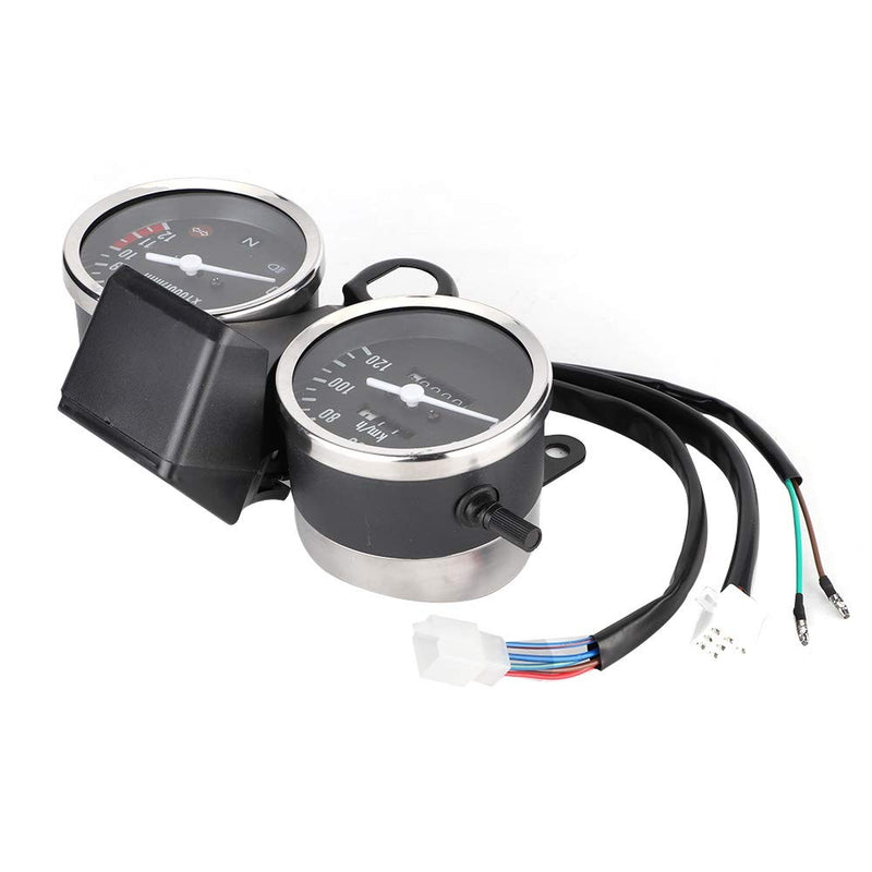 KIMISS Speedometer Gauge, Motorcycle Modified Accessories Speedometer Odometer Tachometer for Suzuki GN125