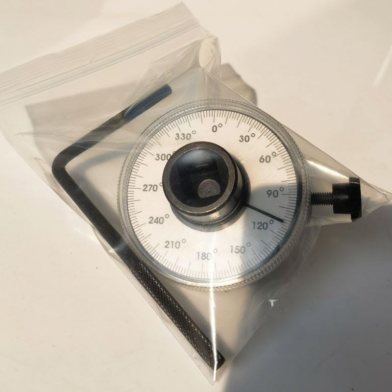 1/2 Inch Torque Wrench Angle Gauge Tool, 360° Adjustable 1/2" Drive Torque meter Wrench Set, Professional Measure Tool