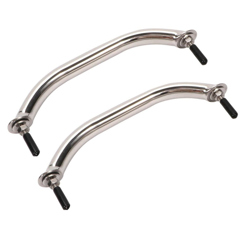 Boat Grab Bar 304 Stainless Steel Polished Grab Handle Handrail Hardware Multipurpose (2PCS) (9“ Silver)