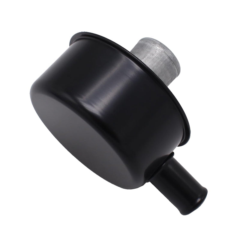 Black Round Valve Cover Breather Push in Style Highly Polished Breather Device with Vent Tube for SBC BBC SBF 327 350 302 454 Black