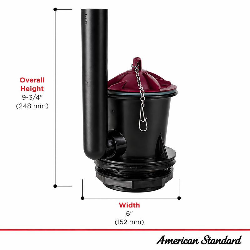American Standard 4" Champion Universal Flush Valve Kit – Genuine OEM Part – Fits All 2-Piece Champion Toilets – Includes Wrench, Lock Nut & Extra Flapper (Model 7382106-100.0070AP)
