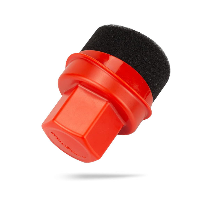Maxshine Universal Tire Shine Applicator with Protective Cover | Black Foam Pad with Comfortable Grip | Mess-Free Handling, Even Tire Dressing & Coating | Auto Detailing Applicator Tool