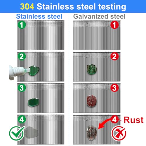 18 Gauge 5/8" to 1-/4 Inch 304 Stainless Steel Brad Nails, 2000-Pack