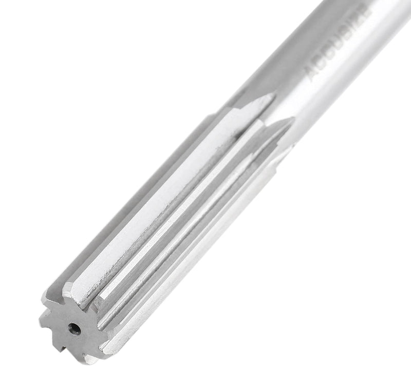 Accusize Industrial Tools 16.0 mm H.S.S. M2 Straight Shank Straight Flute Chucking Reamers, Right Hand, 14.4 mm Shank Dia, 8 Flute, 9'' Oal, 0400-5160