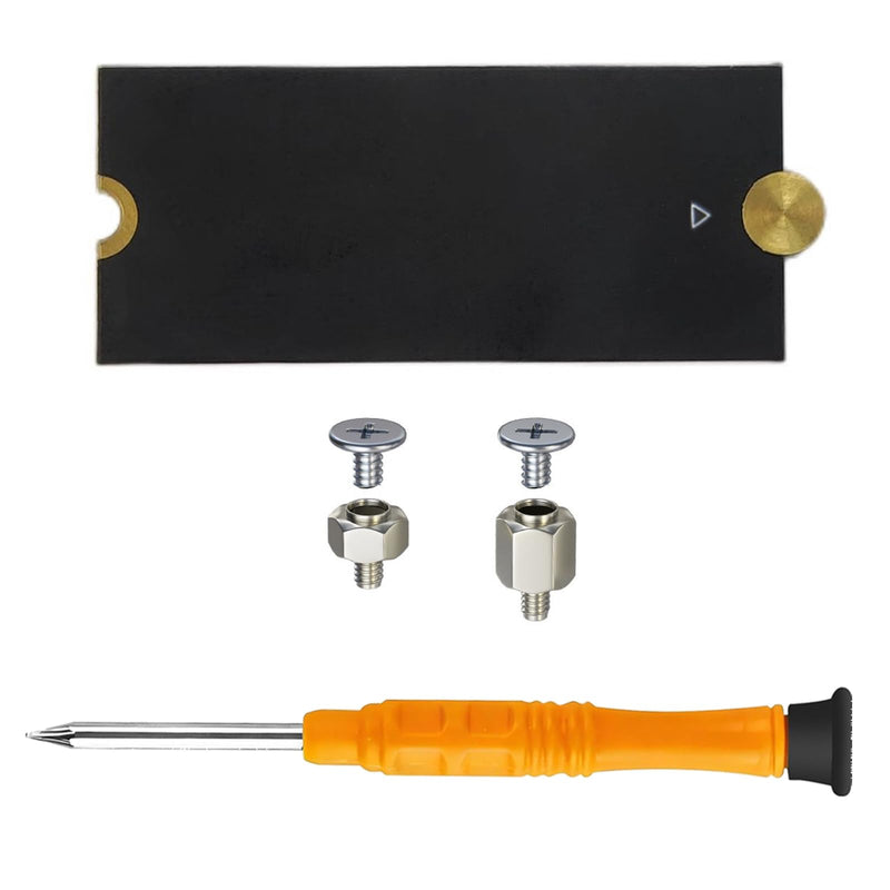 HEFIX M.2 2230 to 2280 PCB Extension Bracket, M.2 Length Extender | PCB pass-through, no data processing. Brass fastener secures SSD. Fits Steam Deck/Surface/mini PCs. Driver & standoffs. Bronze 2230 to 2280