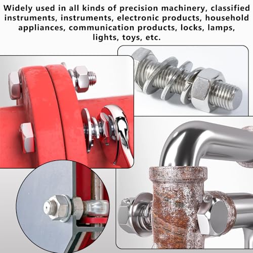 550PCS Flat Washers Assortment Kit, 12 SAE Sizes- 1/2, 7/16, 3/8, 5/16, 1/4, 3/16, 12#, 10#, 8#, 6#, 4#, 2#, (18-8) 304 Stainless Steel Washers for Screws, Metal Washers for Bolts SV 2# -1/2" (550PCS) Flat Washer