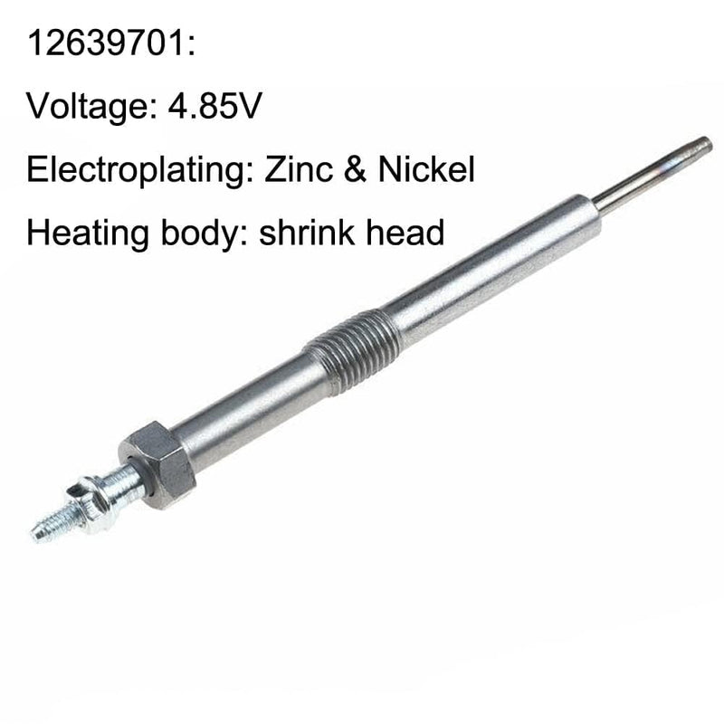 Ensun 12639701 Diesel Glow Plug (Pack of 8) - 4.85V - Dual Coils Fast Start - Compatible with - LMM LML LBZ Silverado Sierra Duramax 6.6L