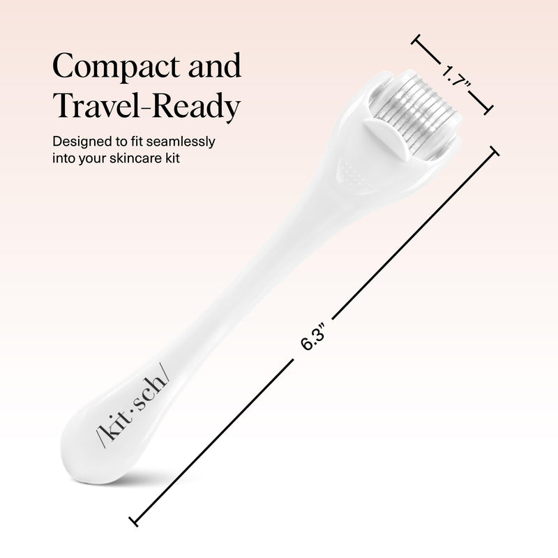 Kitsch Derma Roller – Skin Care Tool & Face Roller for Boosting Absorption of Serums & Oils - Beard Derma Roller for Men - Easy-to-Use Beauty Roller for Skin, Beard & Hair Growth | Skin Care Tool & Face Roller for Boosting Absorption of Serums & Oils, ...