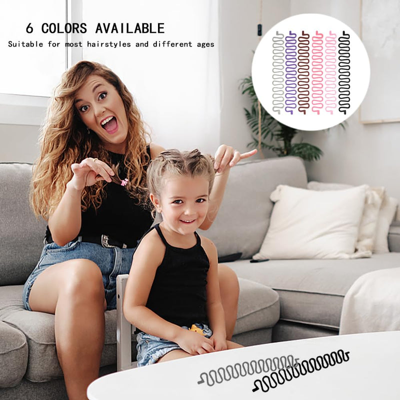  [AUSTRALIA] - 6 Pcs Hair Braiding Kit, Twist Braid Knitting Tool, French Styling Clip, Plastic Bun Maker, DIY Accessories, U Shaped Pins for Girls and Ladies