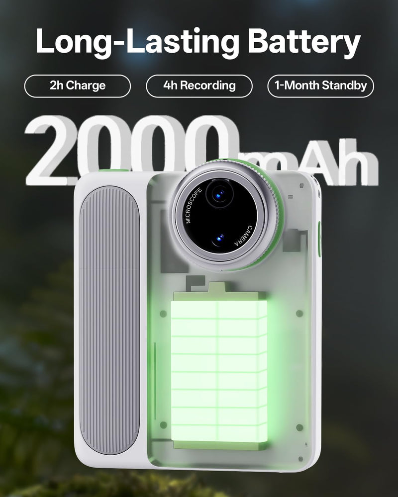 MicroCam X1 4K Digital Camera with 400X Microscope, 12.3MP BSI CMOS, Autofocus, 3.5" LCD | Compact Point and Shoot Camera for Photography | Ideal Gifts for Kids 32GB