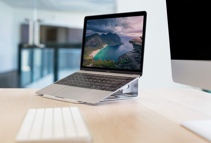 Mount-It! Vertical Laptop Stand - Aluminum 2 in 1 Riser for Desk | MacBook Air and Pro Holder