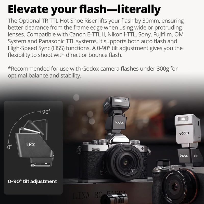 Godox IT20 S IT20S Mini Camera Flash for Sony, TTL Godox Flash,700+ Full Power,1.5s Recycle Time,USB-C Charging, with Magnetic Diffuser & Filter -Silver Silver